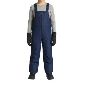 Lands’ End Kids Snow Bib Pants Navy Size 10H Husky Insulated Winter Overalls